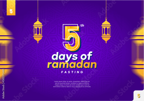 poster of the 5th day of the fasting month of Ramadan.
