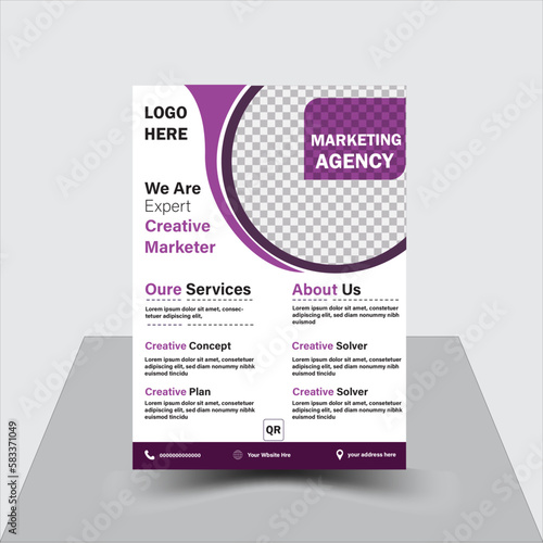 Flyer templatelayout design. business flyer, brochure, 
magazine or flier mockupin bright colors. perfect for 
creative professionalbusiness.vector template
Business Leaflet Brochure Flyer Template De