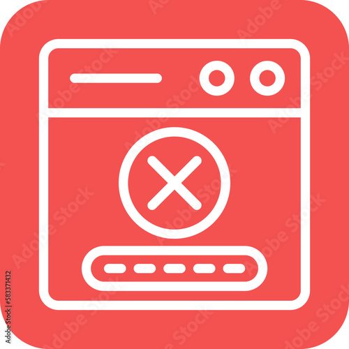 Vector Design Denial Icon Style