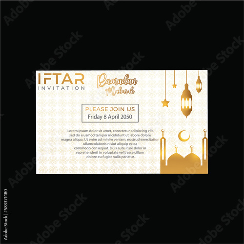 Ramadan Iftar invitation card.