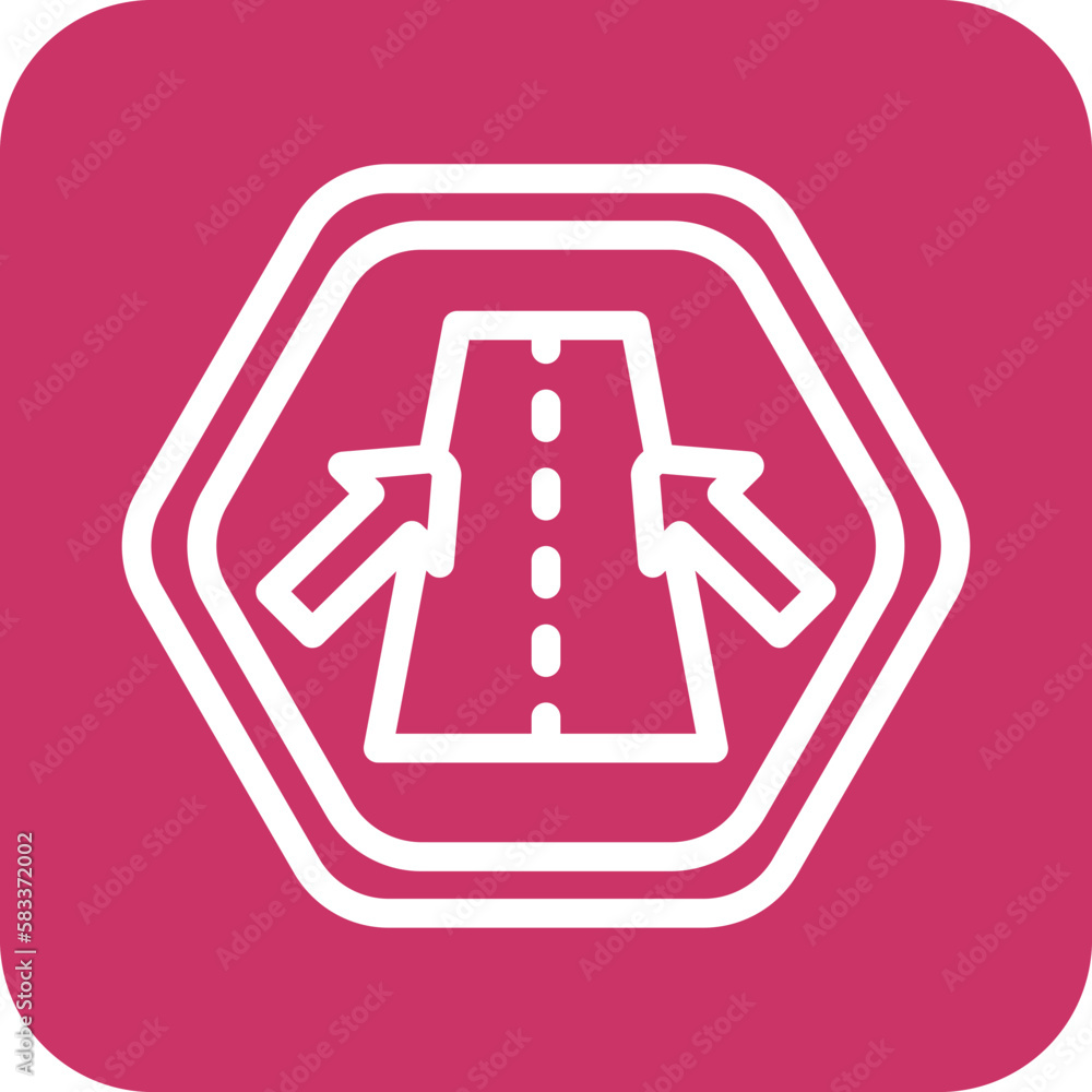 Vector Design Keep In Lane Icon Style Vector Design Keep In Lane Icon Style