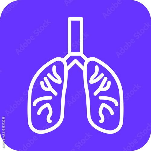 Vector Design Lungs Icon Style