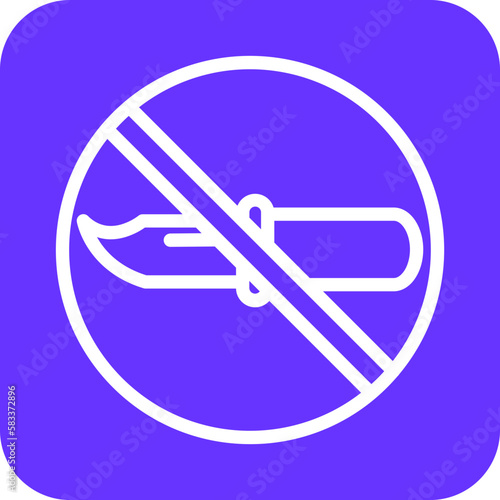 Vector Design No Weapons Icon Style