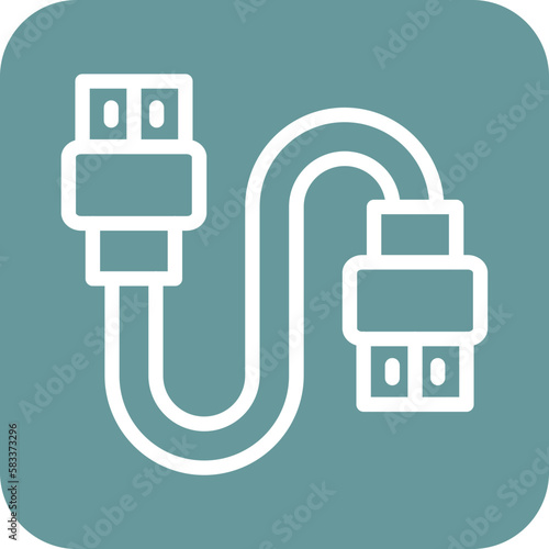 Vector Design Hdmi Cable Icon Style