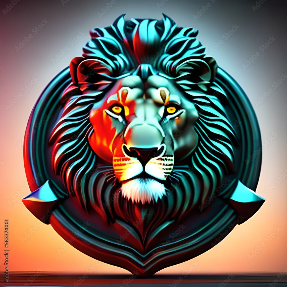 lion head illustration