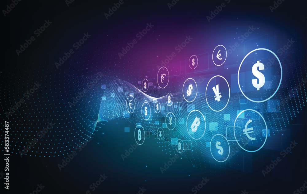 Money transfer. Global Currency. Stock Exchange. Stock vector illustration.. Money transfer. Global Currency. Stock Exchange. Stock vector illustration..