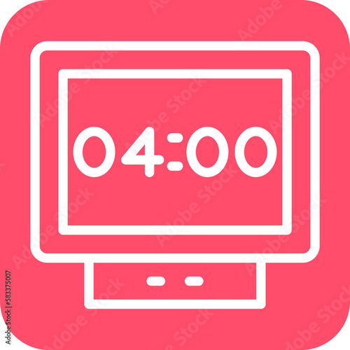 Vector Design Digital Clock Icon Style