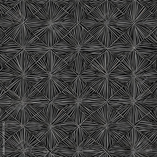 Seamless pattern abstract star background with elegant vector lines, generative ai