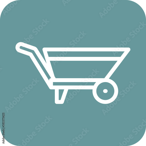 Vector Design Wheelbarrow Icon Style