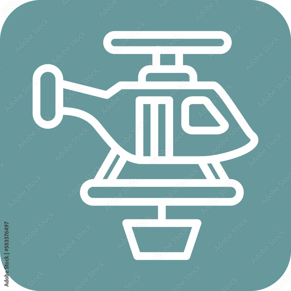 Vector Design Firefighter Helicopter Icon Style Vector Design Firefighter Helicopter Icon Style