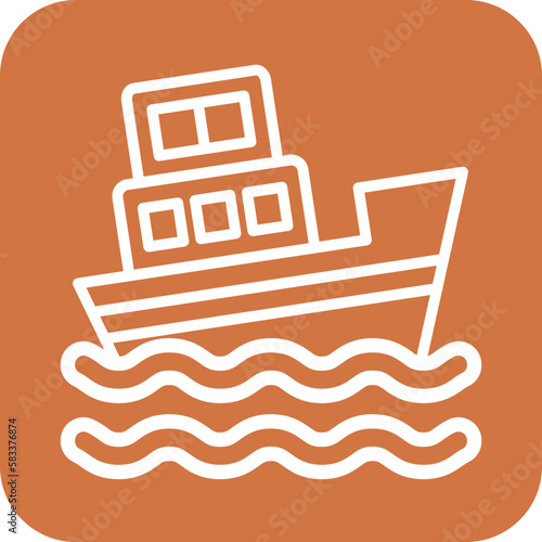Vector Design Boat Sink Icon Style