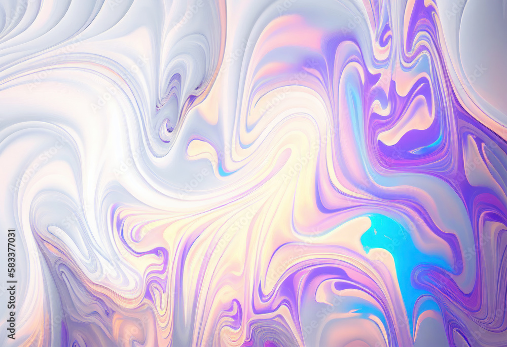 Obraz premium White Marble Texture Background, Abstract Watercolor Smoke Backdrop, Generative AI
