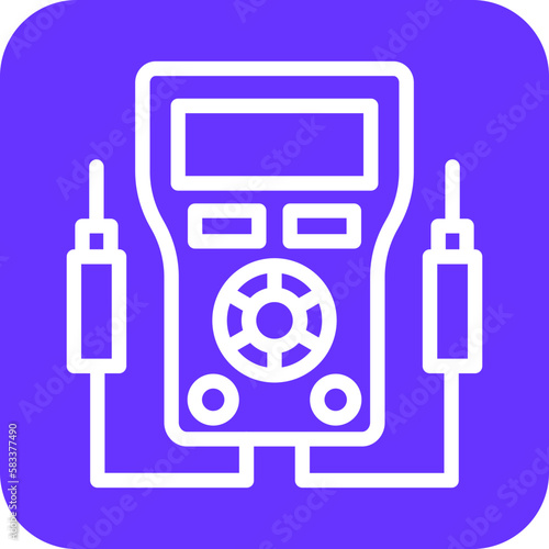 Vector Design Voltmeter Icon Style