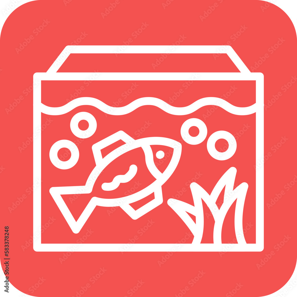 Vector Design Fish Tank Icon Style Vector Design Fish Tank Icon Style