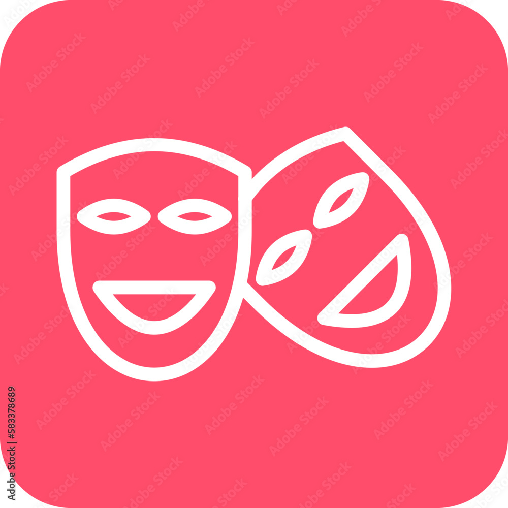 Vector Design Theatre Mask Icon Style Vector Design Theatre Mask Icon Style