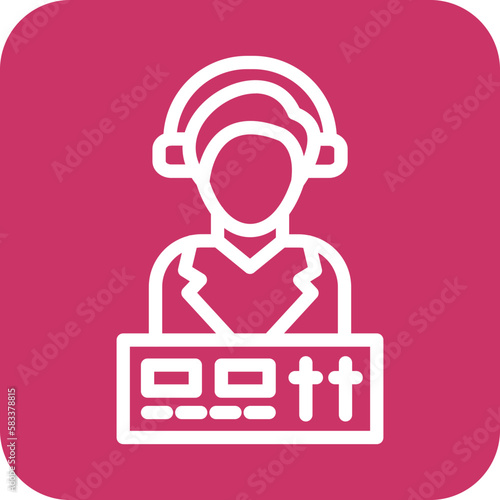 Vector Design DJ Icon Style