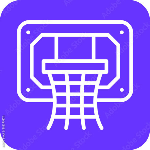 Vector Design Basketball Hoop Icon Style