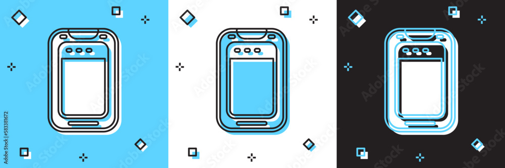 Set Smartphone, mobile phone icon isolated on blue and white, black background. Vector Set Smartphone, mobile phone icon isolated on blue and white, black background. Vector
