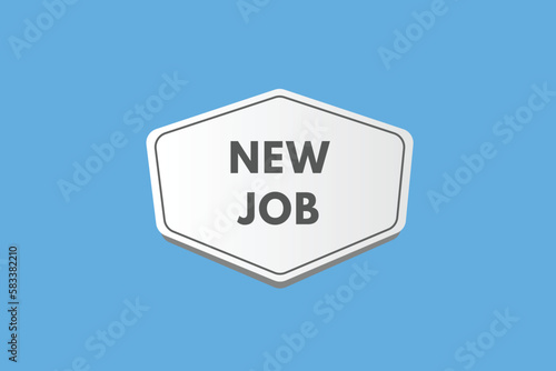 New Job text Button. New Job Sign Icon Label Sticker Web Buttons