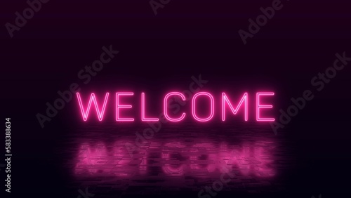 3d rendering, abstract background with neon colorful text effect. Text effect with neon. Neon text effect.