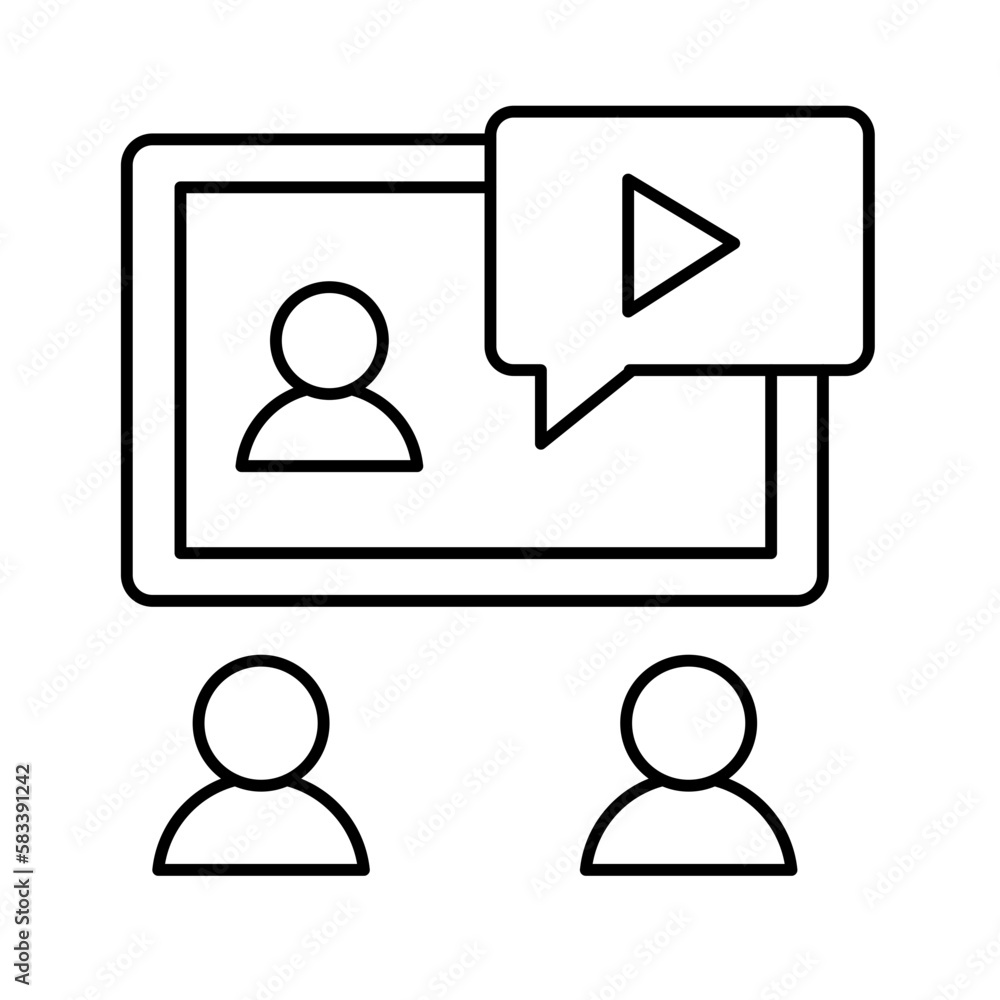Video calling Vector Icon
Video calling Vector Icon