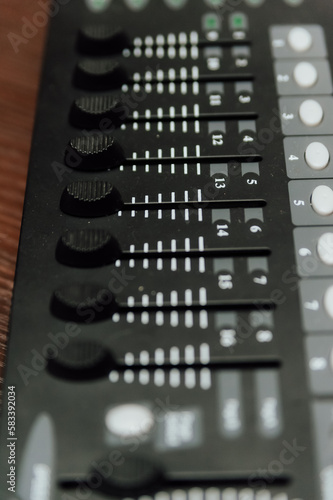 close up of console