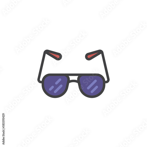 Sunglasses filled outline icon