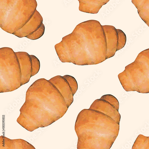 croissant samless pattern