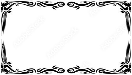 Illustration of a photo frame with a tribal design. Perfect for photo frames, invitation cards, greeting cards, book covers, wallpapers