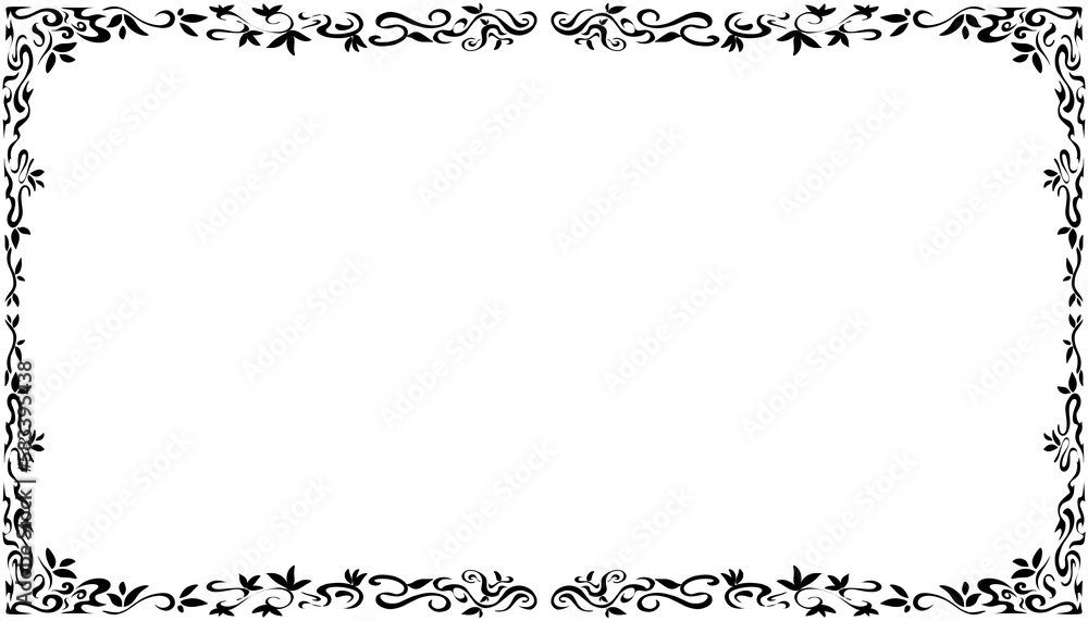 Illustration of a photo frame with a tribal design Illustration of a photo frame with a tribal design
