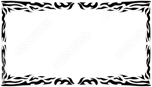 Illustration of a photo frame with a tribal design. Perfect for photo frames, invitation cards, greeting cards, book covers, wallpapers