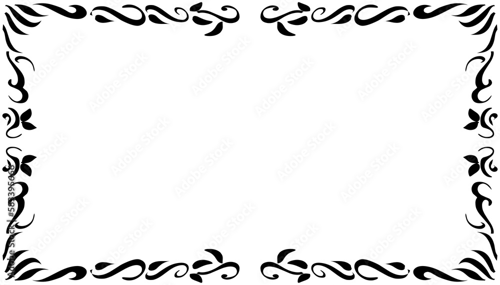 Illustration of a photo frame with a tribal design Illustration of a photo frame with a tribal design