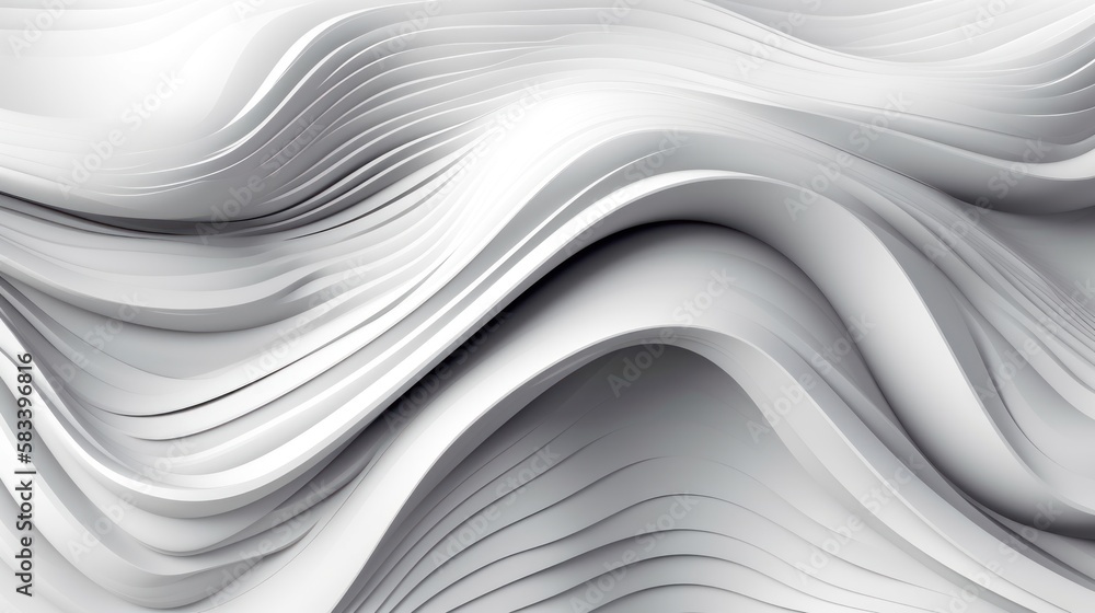 abstract white wavy background, Generative AI abstract white wavy background, Generative AI