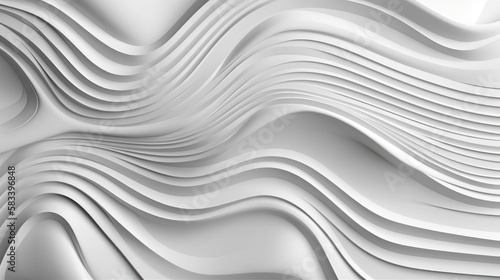 abstract white wavy background, Generative AI