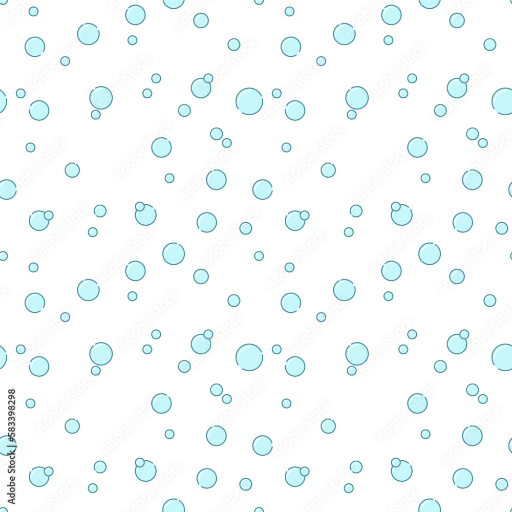 Fizzy bubbles fresh seamless pattern, Background repeating