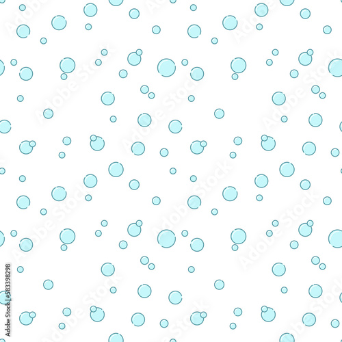Fizzy bubbles fresh seamless pattern, Background repeating