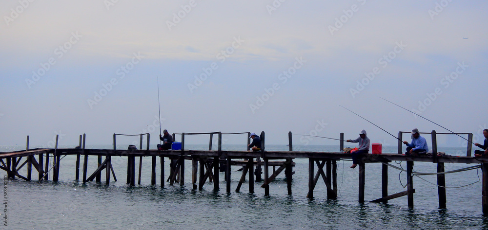 fishing on Bidadari Island, Jakarta fishing on Bidadari Island, Jakarta