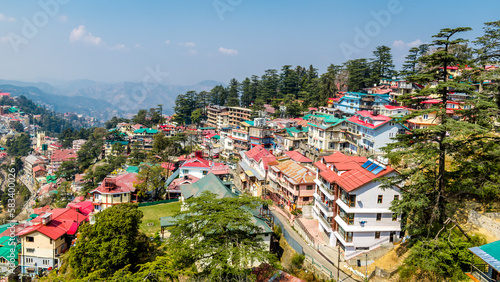 Aerial view of Shimla, Himachal Pradesh