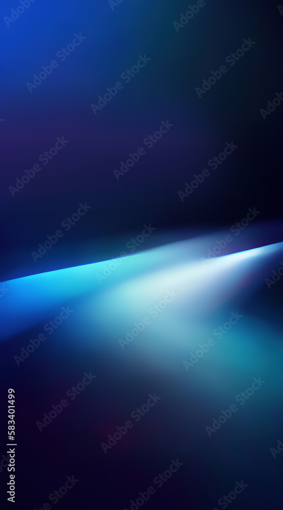 Lights path. Graphic painting. Digital background. Blurred glowing shining road smearing stroke paint flowing on dark blue abstract illustration.