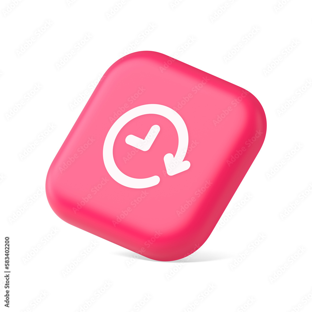 Clock in circle arrow button time countdown deadline chronometer 3d icon symbol website element Clock in circle arrow button time countdown deadline chronometer 3d icon symbol website element