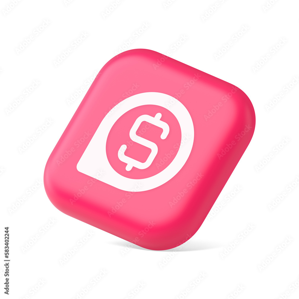 Bank money exchange map pin pointer button cash location dollar symbol web app design 3d isometric icon Bank money exchange map pin pointer button cash location dollar symbol web app design 3d isometric icon