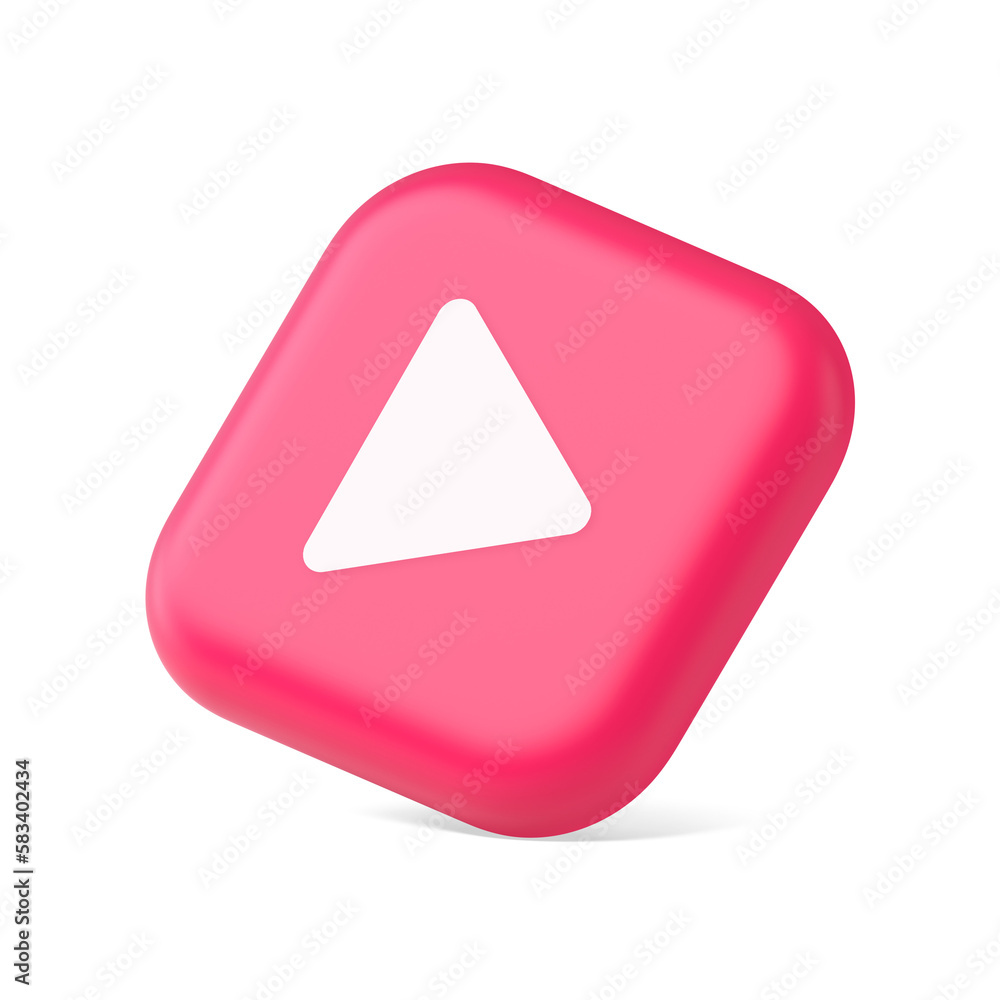 Play button triangle right arrow multimedia content player web app design 3d icon symbol website element Play button triangle right arrow multimedia content player web app design 3d icon symbol website element