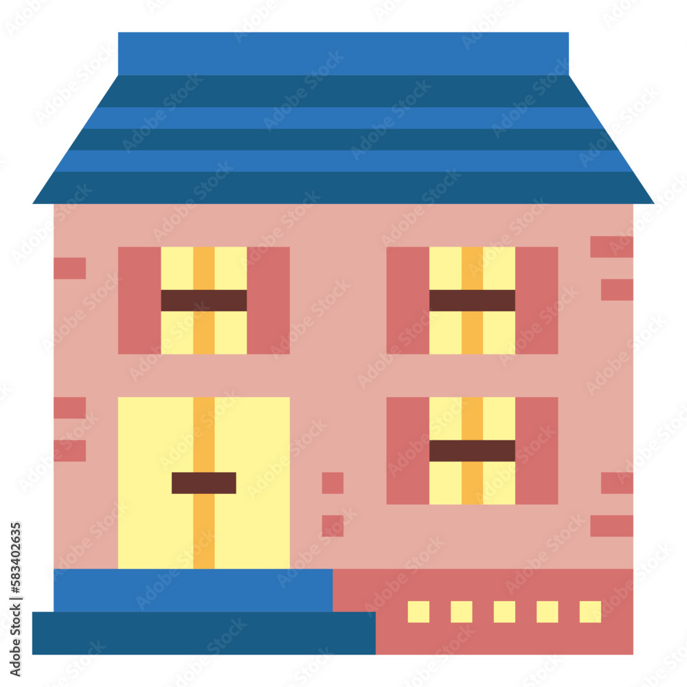 house flat icon style house flat icon style