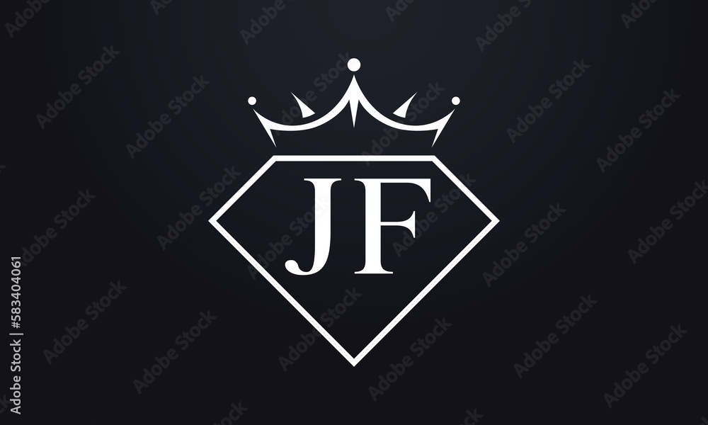 Diamond crown vector. Luxury queen logo for jewelry vector with letters Diamond crown vector. Luxury queen logo for jewelry vector with letters