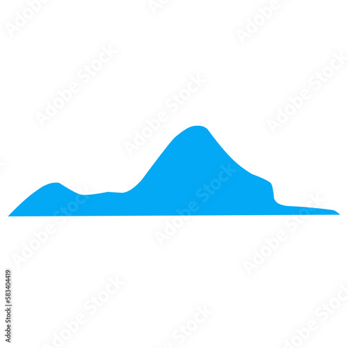 Blue mountain with silhouette. Vector illustration background for poster  banner  web  social media  card  cover  ui.