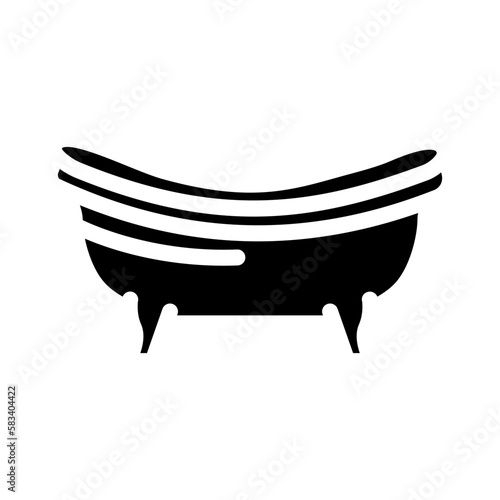 bath bathroom interior glyph icon vector illustration