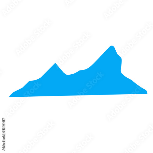Blue mountain with silhouette. Vector illustration background for poster, banner, web, social media, card, cover, ui. © Continent4L