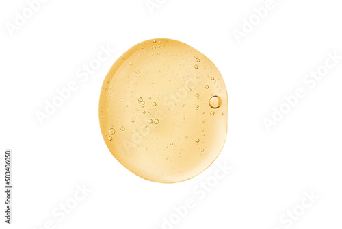 Face serum drop isolated on transparent background. Face oil, liquid gel swatch texture. Vitamin C serum texture. © Inna Dodor