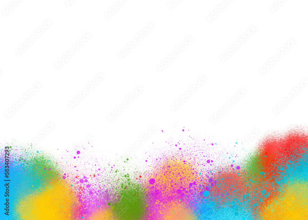 Colorful Powder Explosion with transparent background
