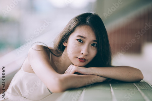 portrait of a young asian girl